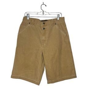 TIMBERLAND Shorts 5 Pockets 2 Button Zip Front Longer Length Mens Size 32